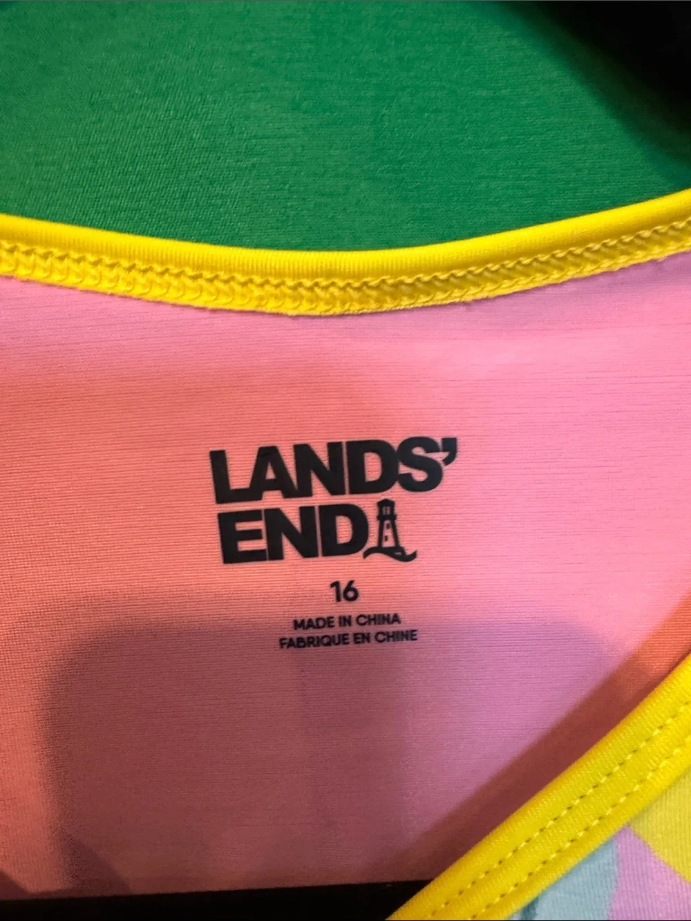 Lands End girls rash guard swim shirt